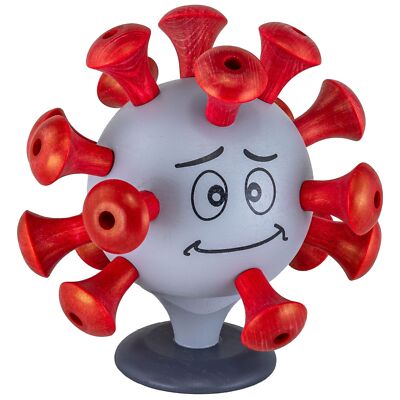 Räucherfigur Corona tschüss Virus Original Echt Erzgebirge Räuchermann 10 cm