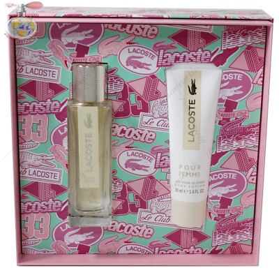 Lacoste Pour Femme 2 Pces Set  for Women 1.7 oz EDP Spray+1.7 oz B/L New In Box