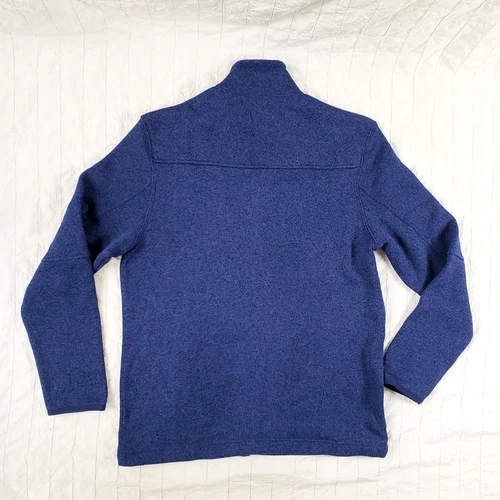 NEW G.H. Bass & Co. Full Zip Fleece Jacket Heather Blue Mens SIZE LARGE NWT $110 image 2