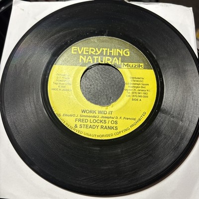 Fred Locks/OS & Steady Ranks -Work wid it/Riddim.  7  Vinyl.  VG+