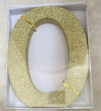 Amscan 9" Gold Glitter Letter Wall Decor - Letter O