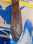 VTG 3RD MARINES DIVISION U.S. MILITARY KNIFE LEATHER SHEATH WW2 12" TRENCH ART