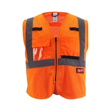 Milwaukee Tool 48-73-5116 Class 2 High Visibility Orange Mesh Safety Vest -