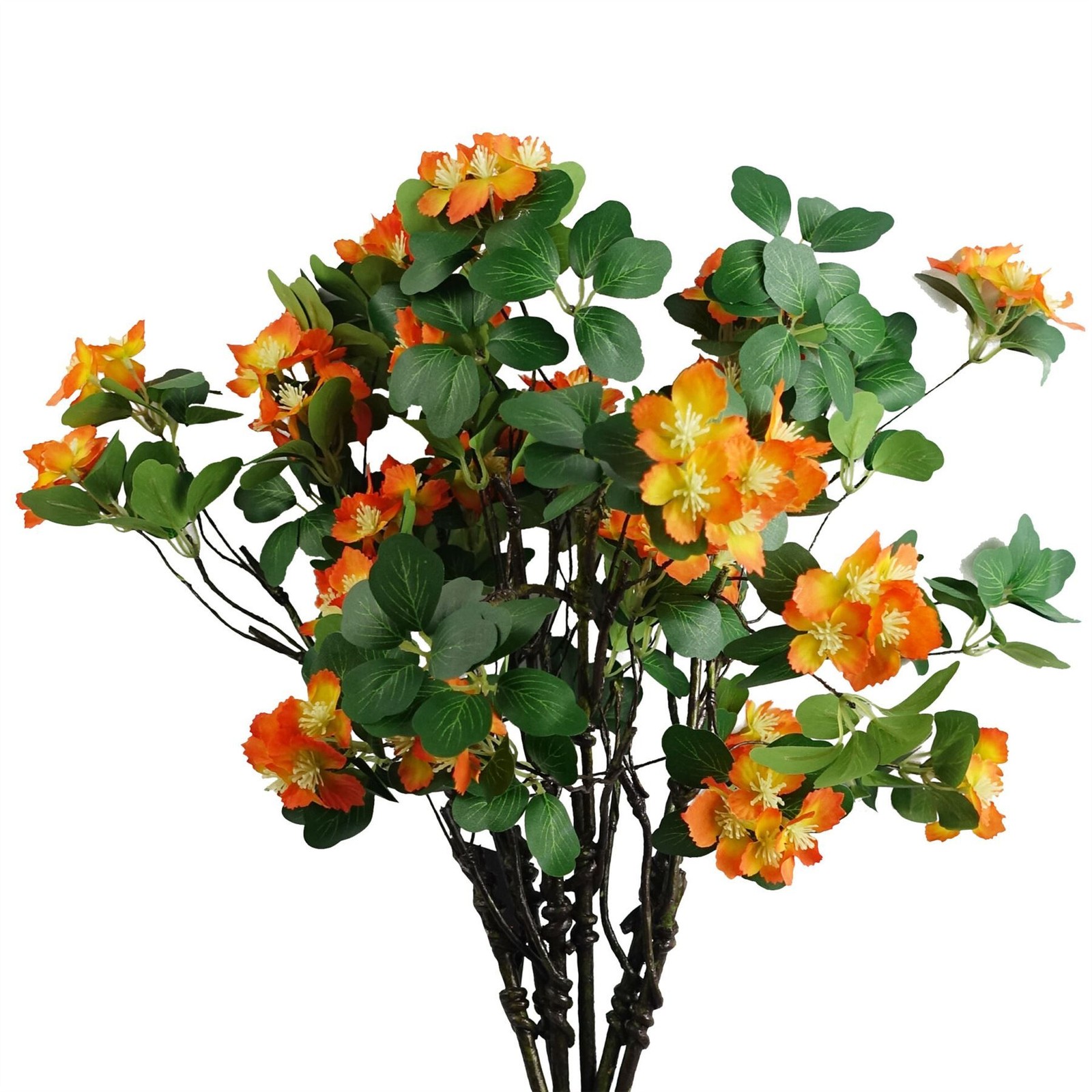 Leaf Orange Artificial Flower Spray - 60cm - Silk - 6 Pack - Image 2