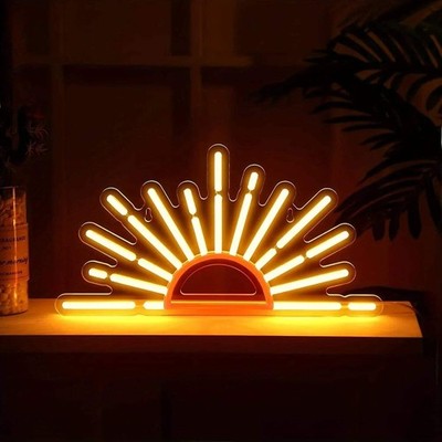 Orange Sonnenaufgang Sonnenuntergang Neonleuchten für Wandkunst LED Neonlichter Schild Schlafzimmer Deko