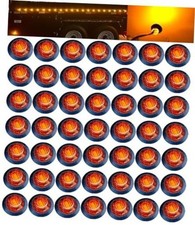 50pc of 3/4 led marker lights Small Round Amber LED Side Marker 50pcs Amber50
