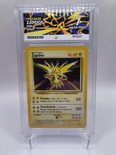 Pokémon TCG Zapdos Base Set 16/102 Holo Unlimited Holo Rare Vintage WOTC ACE 7