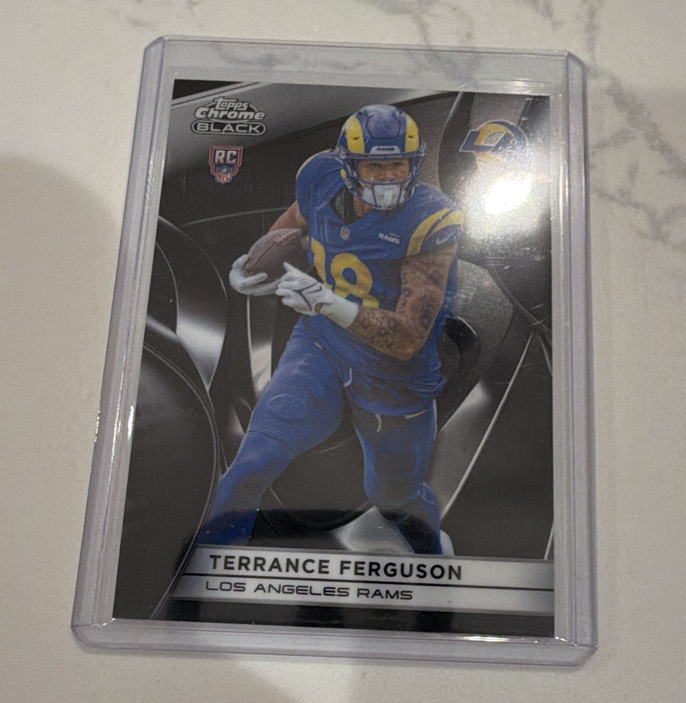 Topps 2025 Topps Chrome Black Rookie RC Terrance Ferguson Rams #129