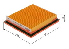 Luftfilter BOSCH 1 457 433 273 Filtereinsatz für NISSAN MICRA K12 K11 E11 NOTE 3