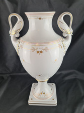 Große Porzellan Prunkvase AK Kaiser Legato -Design K. Nossek Schwanenhalshenkel