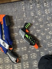 NERF Lot of 4 Dart Guns Blue Green Red Gray Toy Blasters for Ages 8-11 Years