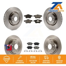 Disc Brake Rotors And Semi-Metallic Pads Front Rear Kit For 2014-2020 Fiat 500L
