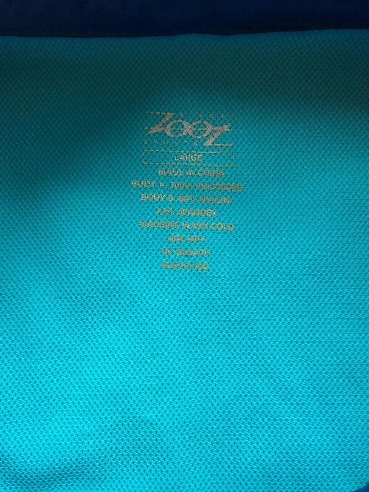 Chaleco deportivo Zoot para correr ciclismo azul para hombre bolsillos grandes cremallera completa reflectante  Foto 2 de 3