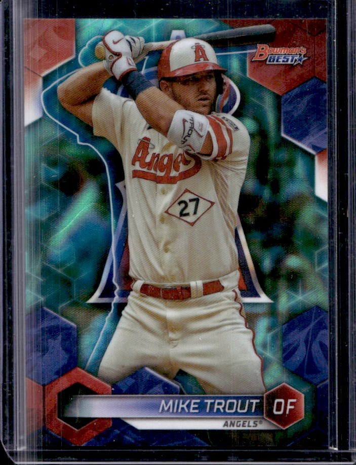 2023 Bowman's Best Mike Trout Aqua Lava Refractor #133/199 Angels