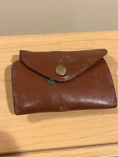 Vintage Leather Key Holder Pouch Snap With Keys