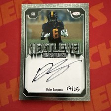 2025 Sage Dylan Sampson Next Level Signatures Green Auto 17/25 Browns Tennessee