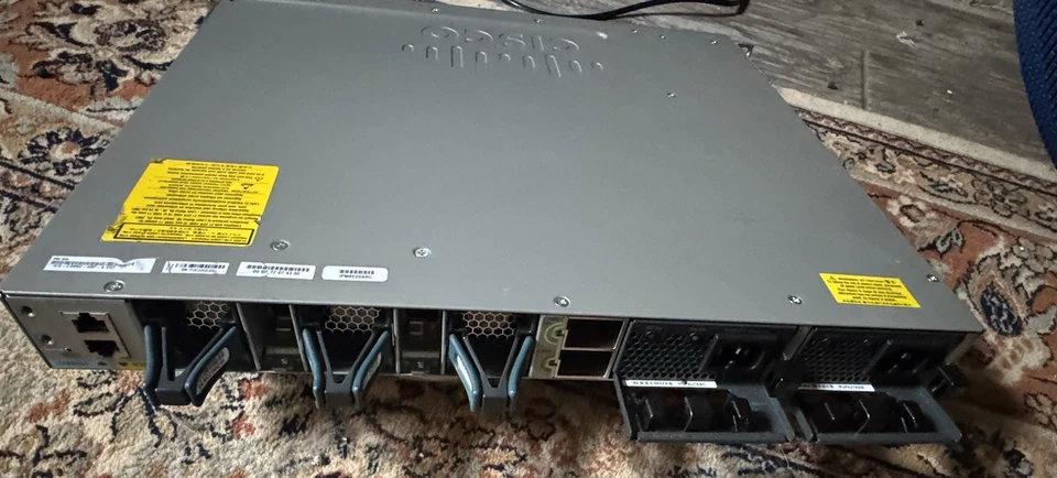 CISCO WS-C3850-12X48U-S 48 Port UPoE W/ 2-1100WAC POWER SUPPLIES USED NETWORK - Image 3 of 4
