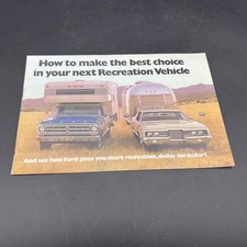 Vtg Orig Dealership Advertising Ford Recreation Vehicle Trailers Camper Brochure