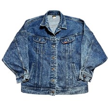 Lee Riders MR Jean Jacket Mens Small PATD 153438 Denim Trucker VTG USA Made