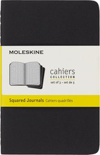 Moleskine Cahier Journal, Soft Cover, Large 5" X 8.25" Ruled/Lined, Black, 80