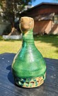 Ceramic Bottle, Green Glaze Incised stamp By: Parikae — photo 4