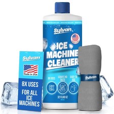 Sylvan Ice Machine Cleaner and Descaler  32 oz 8 uses  Free Cloth  Made ...