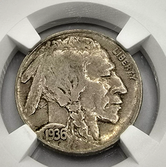 1936 P DDO FS-101 Buffalo Nickel MINT ERROR VF 35 NGC Double Die Type Coin Fresh - Image 3 of 4
