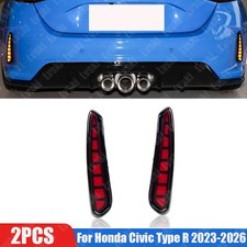 For Honda Civic Type R 2023-2026 LED Rear Fog Light Tail Bumper Light Brake Lamp