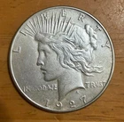 1927  San Francisco mint Peace Dollar sharp detail nice collector coin.