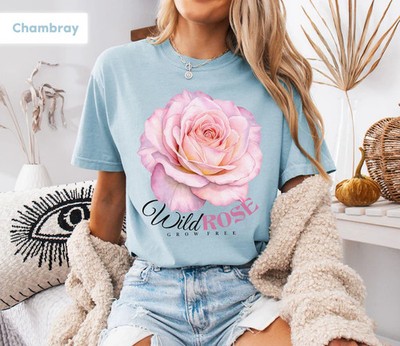 Wild Rose Shirt Comfort Colors Floral Botanical Nature Lover Graphic Tee