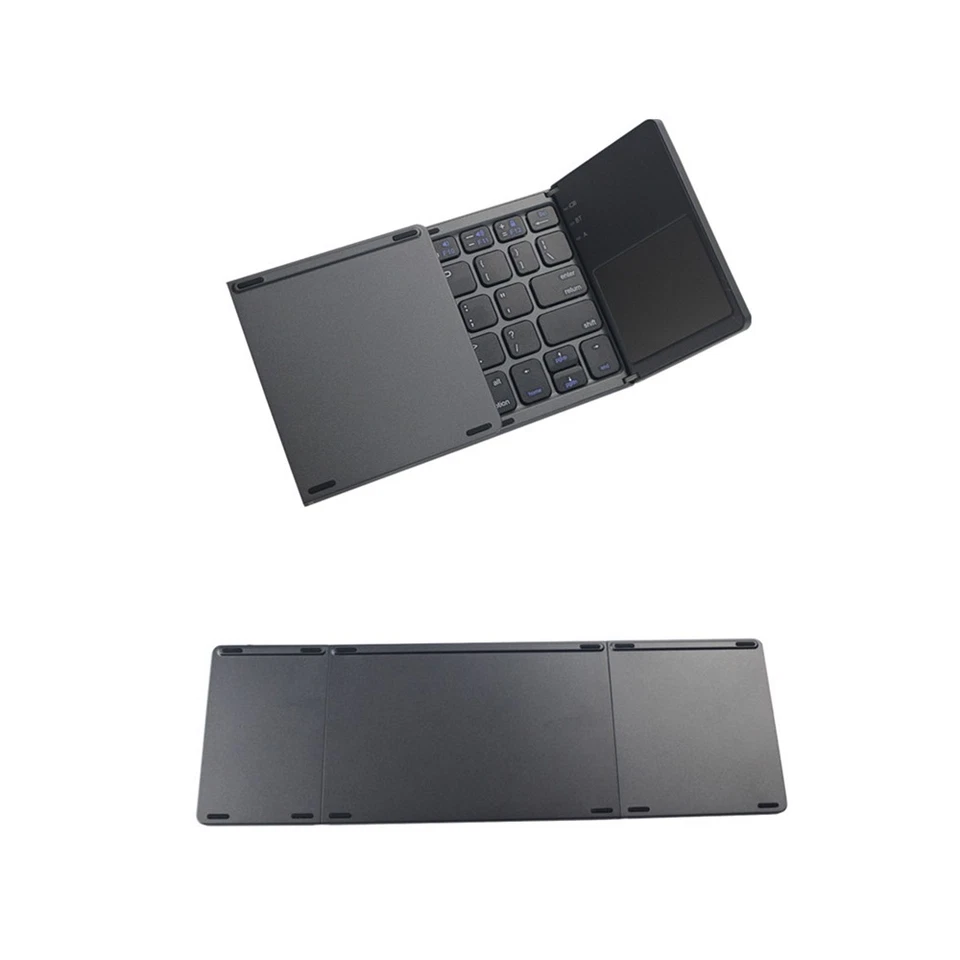 Foldable BT keyboard, BT and USB wired rechargeable portable wireless keyboard - Image 4 of 4
