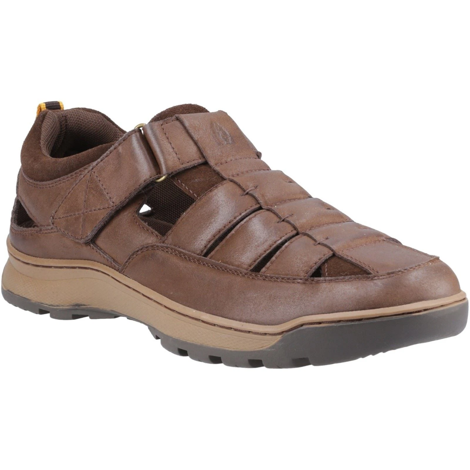 Hush Puppies Rucker Leather Men's Brown Sandals