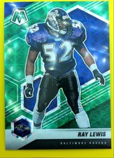 2021 Panini Mosaic Green Prizm #21 Ray Lewis - Baltimore Ravens - HOF