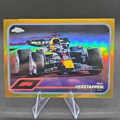 2024 Topps Chrome F1 Max Verstappen Gold Refractor /50 Oracle Red Bull Racing