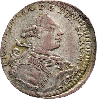GC: Saxony Hildburghausen 1/12 Thaler 1760 S:M: Ernst Friedrich Karl 3.3g Rare