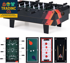 4-In-1 Multi Game Table, Combo Game Table with Foosball, Pool Billiards, Air Hoc