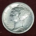 1916-S Mercury Dime Choice, Free Shipping