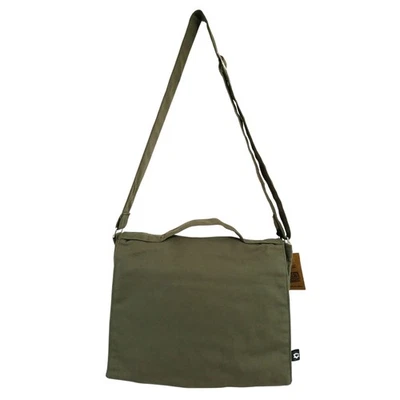 Cotton Canvas Laptop Messenger Bag - Olive - Image 1 of 2