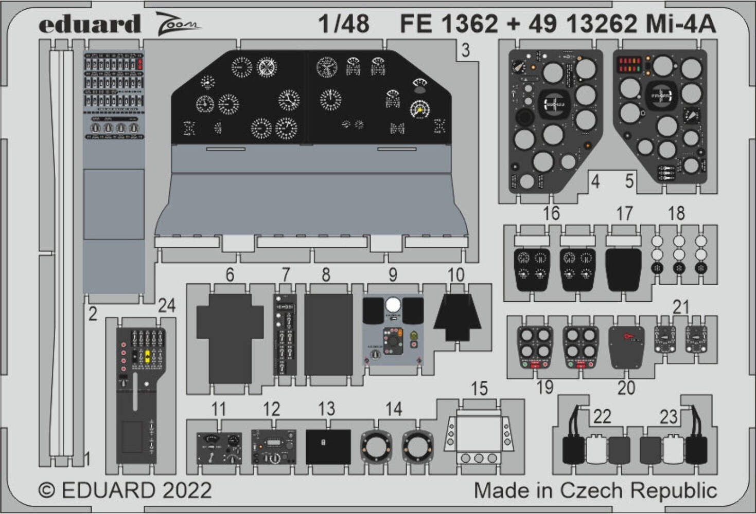 Eduard FE1362 1:48 Mil Mi-4A to be used with Trumpeter