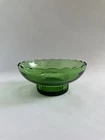 1950's Vintage EO Brody CO M2000  Emerald Green Scalloped Bowl w/Ribbed Pedestal