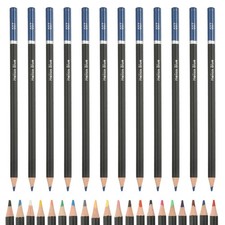Blue Color Drawing Pencils for Adult Coloring Books, 12 Pcs