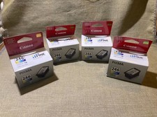Lot Of 4 Canon PIXMA 246 Color Ink Cartridges EMPTY REFILL ONLY