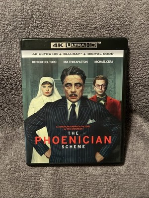 The Phoenician Scheme [4KUHD+Blu-ray+Digital]  Wes Anderson Free Shipping    