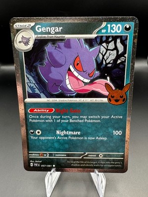 Gengar (Cosmos Holo) 057/091 Holo Rare Trick or Trade BOOster 2024 Pokemon NM/M