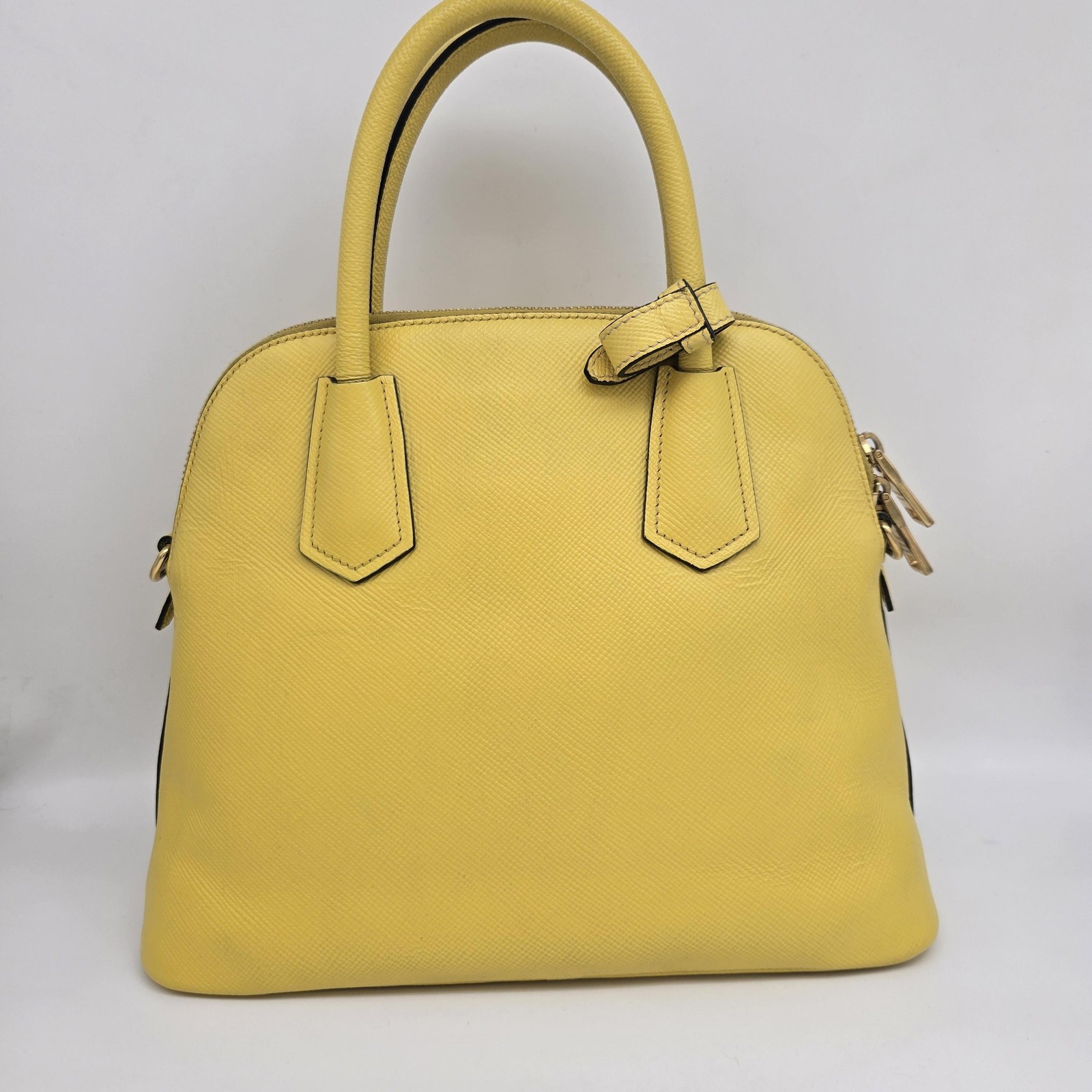 Prada Red Saffiano Leather Medium Dome Satchel Bag - ## image 5