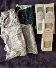 Swaddle Bundle - 7 Total, 3 New In Box Cotton 0-3 Months