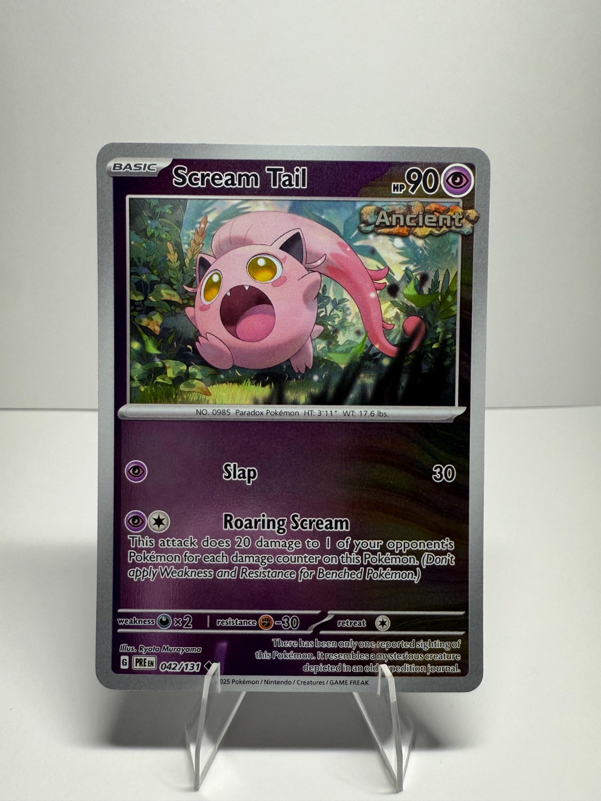 Scream Tail 042/131 Prismatic Evolutions Reverse Holo - NM -  Pokemon TCG