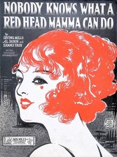 Nobody Knows What A Red Head Mamma Can Do Sheet Music Irving Mills Al Dubin 1924