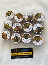 Mica Powder - Chameleon - Set of 12 Pigments for Slime, Nail Polish, Makeup