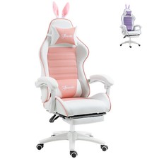Vinsetto Racing Gaming Chair, Reclining PU Leather Computer Chair with Removable